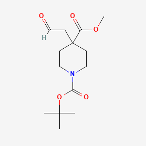1-Tert-butyl 4-methyl 4-(2-oxoethyl)piperidine-1,4-dicarboxylate - 693824-61-2