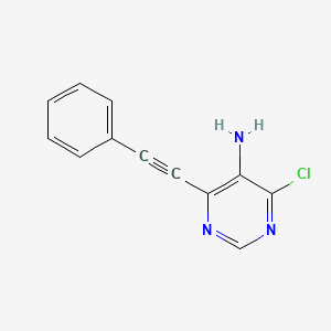 4-Chloro-6-(phenylethynyl)pyrimidin-5-amine - 875340-49-1