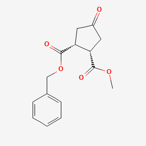 (cis)-1-Benzyl 2-methyl 4-oxocyclopentane-1,2-dicarboxylate - 164916-54-5