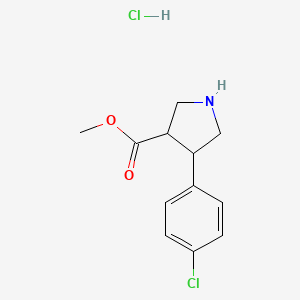 Methyl 4-(4-chlorophenyl)pyrrolidine-3-carboxylate hydrochloride - 862283-71-4