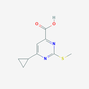 6-Cyclopropyl-2-(methylsulfanyl)pyrimidine-4-carboxylic acid - 1118787-11-3