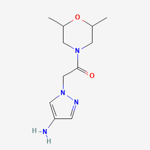 2-(4-amino-1H-pyrazol-1-yl)-1-(2,6-dimethylmorpholin-4-yl)ethan-1-one - 1156075-58-9