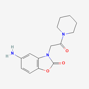 5-Amino-3-[2-oxo-2-(piperidin-1-yl)ethyl]-2,3-dihydro-1,3-benzoxazol-2-one - 1157074-84-4