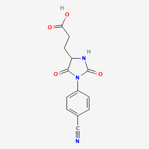 3-[1-(4-Cyanophenyl)-2,5-dioxoimidazolidin-4-yl]propanoic acid - 1173293-43-0