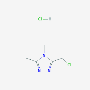 3-(chloromethyl)-4,5-dimethyl-4H-1,2,4-triazole hydrochloride - 1034197-53-9