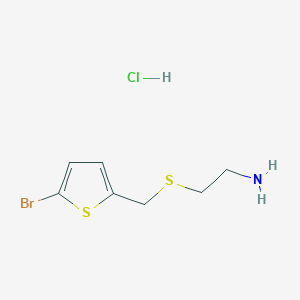 2-{[(5-Bromothiophen-2-yl)methyl]sulfanyl}ethan-1-amine hydrochloride - 1172948-44-5
