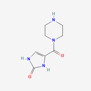 4-(piperazine-1-carbonyl)-2,3-dihydro-1H-imidazol-2-one - 1042651-11-5
