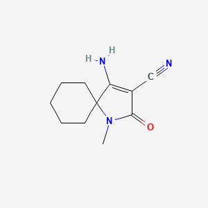 4-Amino-1-methyl-2-oxo-1-azaspiro[4.5]dec-3-ene-3-carbonitrile - 949873-93-2