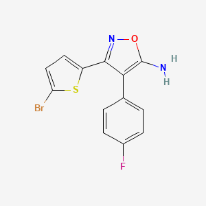 3-(5-Bromothiophen-2-yl)-4-(4-fluorophenyl)-1,2-oxazol-5-amine - 1097153-77-9