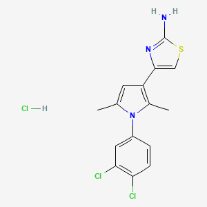 4-[1-(3,4-dichlorophenyl)-2,5-dimethyl-1H-pyrrol-3-yl]-1,3-thiazol-2-amine hydrochloride - 1170210-77-1