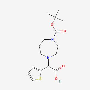 1-Boc-4-(carboxy-thiophen-2-YL-methyl)-[1,4]diazepane - 834884-95-6