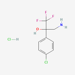 3-Amino-2-(4-chlorophenyl)-1,1,1-trifluoropropan-2-ol hydrochloride - 1221722-26-4