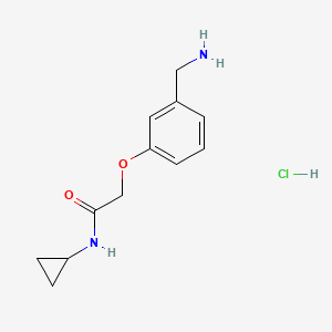2-[3-(aminomethyl)phenoxy]-N-cyclopropylacetamide hydrochloride - 1221723-43-8