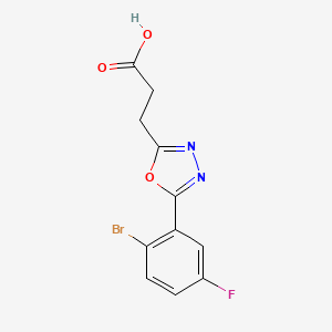 3-[5-(2-Bromo-5-fluorophenyl)-1,3,4-oxadiazol-2-yl]propanoic acid - 1178951-41-1