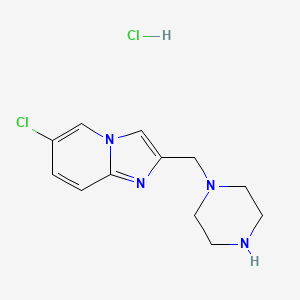 1-({6-Chloroimidazo[1,2-a]pyridin-2-yl}methyl)piperazine hydrochloride - 1240527-45-0