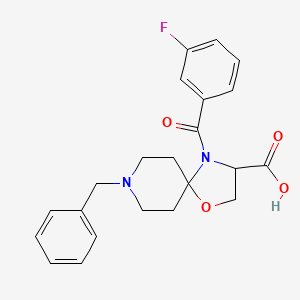 8-Benzyl-4-(3-fluorobenzoyl)-1-oxa-4,8-diazaspiro[4.5]decane-3-carboxylic acid - 1214844-54-8