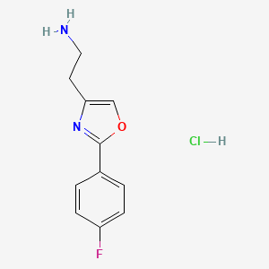2-[2-(4-Fluorophenyl)-1,3-oxazol-4-yl]ethan-1-amine hydrochloride - 1240527-56-3