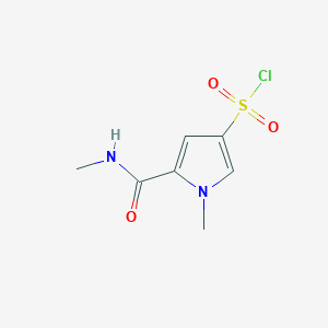 1-methyl-5-(methylcarbamoyl)-1H-pyrrole-3-sulfonyl chloride - 1050910-45-6