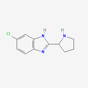 5-chloro-2-(pyrrolidin-2-yl)-1H-1,3-benzodiazole - 1035841-23-6