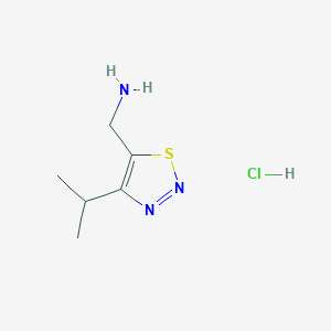 C-(4-Isopropyl-[1,2,3]thiadiazol-5-yl)-methylamine hydrochloride - 1185294-37-4