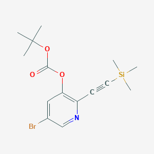 5-Bromo-2-((trimethylsilyl)ethynyl)pyridin-3-yl tert-butyl carbonate - 1186310-92-8