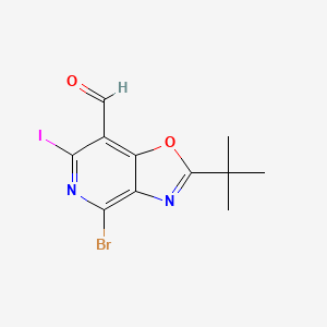 4-Bromo-2-(tert-butyl)-6-iodooxazolo[4,5-c]pyridine-7-carbaldehyde - 1305324-77-9