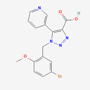 1-(5-bromo-2-methoxybenzyl)-5-pyridin-3-yl-1H-1,2,3-triazole-4-carboxylic acid - 1351847-58-9