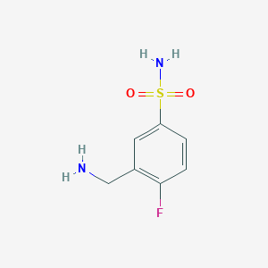 3-(Aminomethyl)-4-fluorobenzene-1-sulfonamide - 1258651-77-2