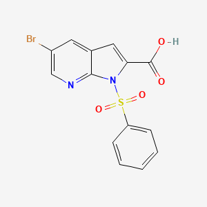 5-Bromo-1-(phenylsulfonyl)-1H-pyrrolo-[2,3-b]pyridine-2-carboxylic acid - 1246088-41-4