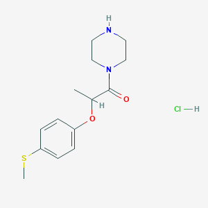 2-[4-(Methylsulfanyl)phenoxy]-1-(piperazin-1-yl)propan-1-one hydrochloride - 1354961-19-5