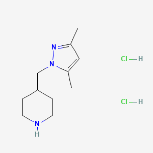 4-[(3,5-dimethyl-1H-pyrazol-1-yl)methyl]piperidine dihydrochloride - 1311317-19-7