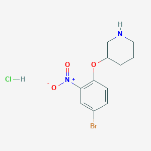 3-(4-Bromo-2-nitrophenoxy)piperidine hydrochloride - 1219979-70-0