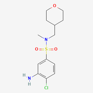 3-Amino-4-chloro-N-methyl-N-(tetrahydro-2H-pyran-4-ylmethyl)benzenesulfonamide - 1220027-42-8