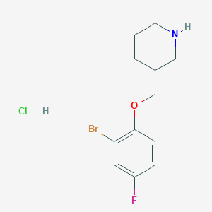 3-((2-Bromo-4-fluorophenoxy)methyl)piperidine hydrochloride - 1219982-58-7