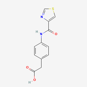 2-[4-(1,3-Thiazole-4-amido)phenyl]acetic acid - 1334146-31-4