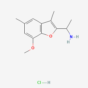 1-(7-Methoxy-3,5-dimethyl-1-benzofuran-2-yl)ethan-1-amine hydrochloride - 1354951-24-8