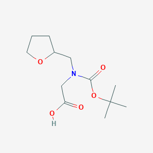 2-{[(Tert-butoxy)carbonyl](oxolan-2-ylmethyl)amino}acetic acid - 1354950-76-7
