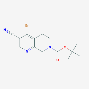 Tert-butyl 4-bromo-3-cyano-5,6-dihydro-1,7-naphthyridine-7(8H)-carboxylate - 1333996-55-6