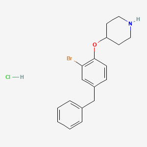 4-(4-Benzyl-2-bromophenoxy)piperidine hydrochloride - 1220032-65-4