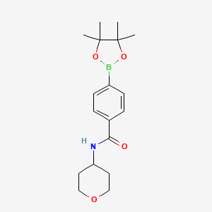 N-(tetrahydro-2H-pyran-4-yl)-4-(4,4,5,5-tetramethyl-1,3,2-dioxaborolan-2-yl)benzamide - 656239-37-1