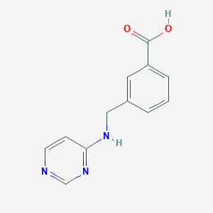 3-{[(Pyrimidin-4-yl)amino]methyl}benzoic acid - 1291584-22-9