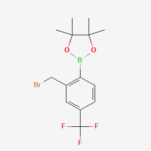 2-(2-(Bromomethyl)-4-(trifluoromethyl)phenyl)-4,4,5,5-tetramethyl-1,3,2-dioxaborolane - 1030832-46-2