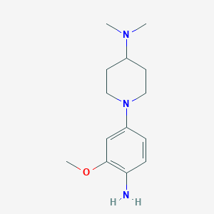 1-(4-amino-3-methoxyphenyl)-N,N-dimethylpiperidin-4-amine - 1089279-91-3