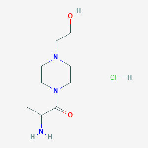 2-Amino-1-[4-(2-hydroxyethyl)-1-piperazinyl]-1-propanone hydrochloride - 1236258-06-2