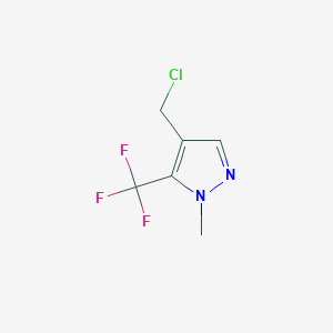 4-(chloromethyl)-1-methyl-5-(trifluoromethyl)-1H-pyrazole - 1384429-36-0