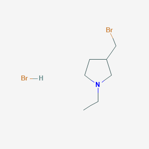 3-(Bromomethyl)-1-ethylpyrrolidine hydrobromide - 1390655-09-0