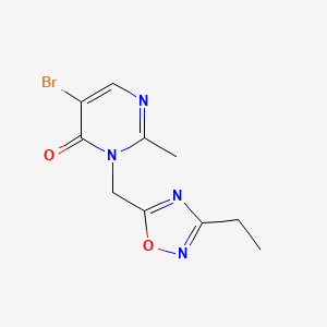 5-Bromo-3-[(3-ethyl-1,2,4-oxadiazol-5-yl)methyl]-2-methyl-3,4-dihydropyrimidin-4-one - 1537304-89-4