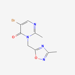 5-Bromo-2-methyl-3-[(3-methyl-1,2,4-oxadiazol-5-yl)methyl]-3,4-dihydropyrimidin-4-one - 1510311-17-7