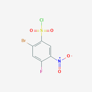 2-Bromo-4-fluoro-5-nitrobenzene-1-sulfonyl chloride - 1354952-48-9