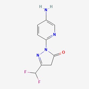 1-(5-aminopyridin-2-yl)-3-(difluoromethyl)-4,5-dihydro-1H-pyrazol-5-one - 1340218-96-3